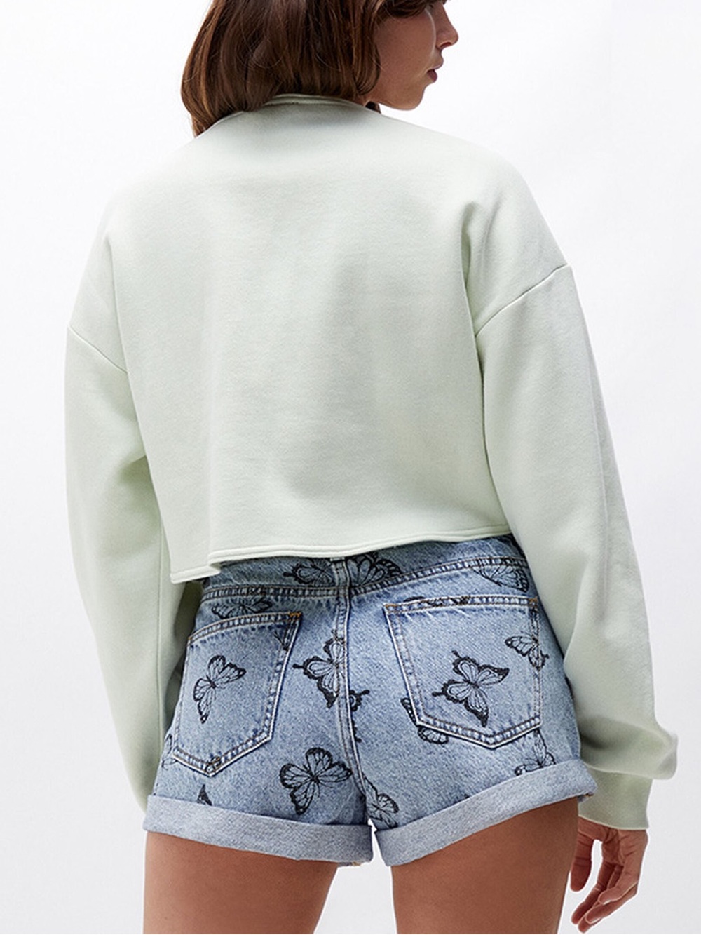 Pacsun Eco Butterfly Stamp Mom Shorts- 26 - Picture 2 of 10